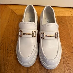 Steve Madden White Loafers